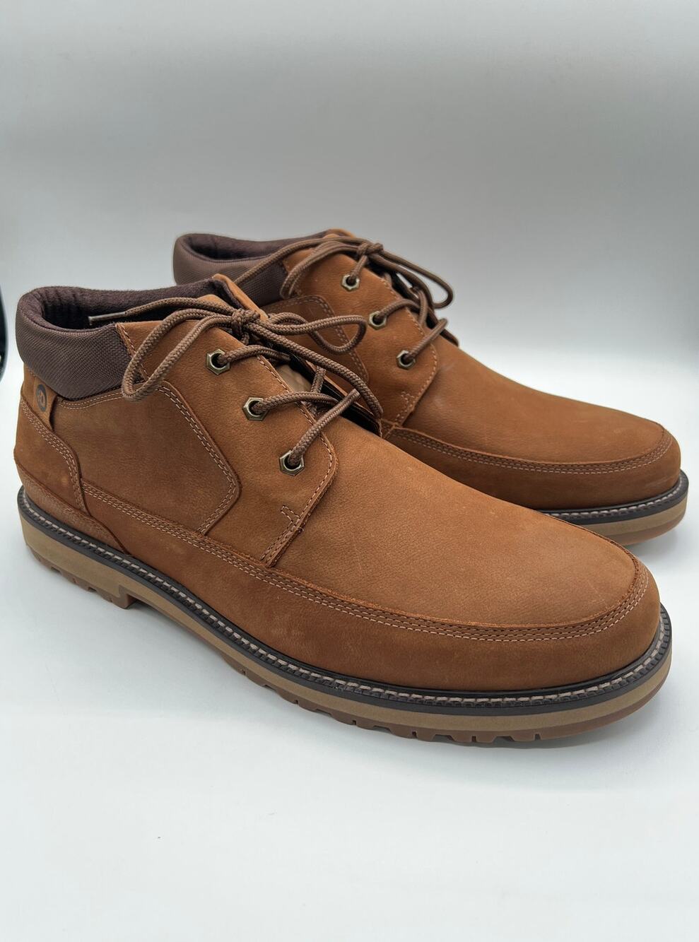 DUNHAM Men's Size 13 Byrne Waterproof Leather Chukka Boots Brown CJ0854 NEW